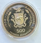 1970 Guinea Large Silver Proof 500 F Ancient Egypt-tiye