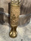 Vintage Ww1 Or Ww2 Gallery Trench Art  Brass Shell Vase Beautiful Trench Art