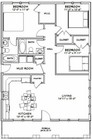 30x40 House -- 3 Bedroom 2 Bath -- 1 200 Sq Ft -- Pdf Floor Plan -- Model 2b