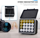 20 Slots 18650 Battery Storage Case Holder Container Box   high Capacity