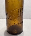 Lot Of 2 Vintage Amber Glass Chicago Beer Bottles - Tosetti And John Pforr