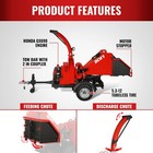 Mechmaxx Honda 688cc 22hp Twin Cylinder 7   Hydraulic Feeding Wood Chipper  Dch7