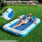 Inflatable Tanning Pool Lounger Float - Jasonwell 4 In 1 Sun Tan Tub Sunbathing