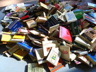 Huge Lot 7 8 Lbs  Of Matchbooks Full Matches Great Mix Unsearched