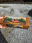 Antique Wood Hand Paintings  Dog Portraits Box  Rare 19thc