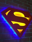 Justice League Superman Led Luminous Wall Home Decoration Logo Night Lights