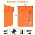 Smartkempt Silicone Grill Mats For Outdoor - Heat 16in X 11 5in  Orange