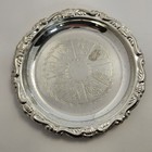 Set Of 6 Vintage Silverplated Small 4 w Plates coasters ashtrays Made In Italy