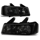 Pair Black Smoke Headlights For Chevy Express Gmc Savana 2003-2023 Replacement