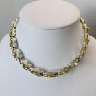 Vtg Signed Coro Enamel Links Parure Necklace Earrings Bracelet Set - 1950s-60s