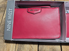 Nine West Gift 3 Piece Set Wristlet Coin Wallet Tech Case Red Keychain New Purse