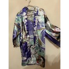 Vintage Juguemm Kimono Made In Japan Purple Floral Cherry Blossom Japanese Robe 