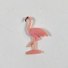 Vintage Pink Flamingo Figurine Toy Small Plastic Miniature Approx 1 5   kk19 