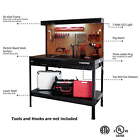 Multi-purpose 48-inch Workbench With Work Light 558-lb  Total Weight Capacity