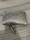 New Michael Kors Jet Set Double Zip Wristlet Wallet In Silver Nwt