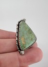 Huge Vintage Navajo Sterling Silver High Grade Royston Turquoise Stamped Ring
