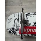 Supreme X Paul Grund Skateboard Deck Black And White Art Supreme Logo Used