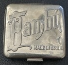Vintage Bambu Alcoy Metal Tin Match Safe Holder Made In Spain