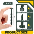 12 Pack Vinyl Shutter Fasteners Plastic Shutter Screws Window Color Forest Green