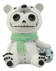 Ebros Furrybones Arctic Polar Bear Chilton With Baby Seal Skeleton Figurine