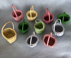 Mini Wicker Baskets Vintage Set  Of 10