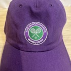Wimbledon Hat Cap Strap Back One Size Tennis Championships Embroidered Purple