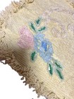 Vintage Chenille Rug 34    X 21   cotton Yellow Pastel Florals