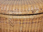 Vintage Nantucket Woven Purse Basket  With Handle