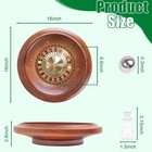 16 Inch Wooden Roulette Wheel  Handcrafted Casino Style Solid Wood Roulette W   
