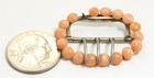 Vintage Victorian-era Pink Angel Skin Coral Small Belt Buckle Missing 1 Stone