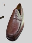 Vintage Nos Men   s 10 B Bench Made Hand Sewn Pebble Leather Penny Loafers Usa R12