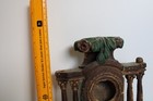 Antique 19th Century Folk Shabby Carved   Painted Cherub Clock Case  italian   