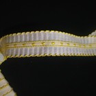 Embroidered Galloon Lace Trim Vintage Lace Trim 1  White Yellow 7 Yds  mc17