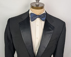 Giorgio Arman Black Tux Tuxedo 2 Btn Suit Sz 42r Us Flat Front Made In Italy