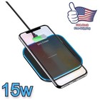 Wireless Fast Charger Charging Pad Dock For Samsung Iphone Android Cell Phone