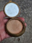 Antique  Vintage Celluloid Blue Boy Style Gold Metal Mirrored Compact