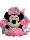 Disney Baby Minnie Mouse Lovey Security Blanket Pink Fluffy Knotted Corners 13 