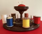 Antique Victorian Sewing Spool Caddy 