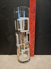    vtg Mcm Glass Cocktail Martini Pitcher Pour Spout   Glass Stir Rod Gold   