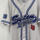 Rare Vintage System Of A Down Baseball Jersey Size L Official Merch 2004 Tour