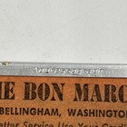 Early Vintage Bon Marche Credit Plate Charge Card Bellingham  Wa Addressograph