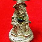 Gallo Pewter Wizard Figurine With Orb Vintage Collectible 3 Inch W glass Insert