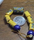 Rare Peacock Millefiori Set Trade Beads Venetian Glass Bead