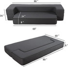 8 Inch Folding Sofa Bed Couch Queen Memory Foam Convertible Futon Sleeper Chair