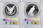 2024-s Morgan And Peace Silver Dollar 2-coin Pr70dcam First Day Of Issue Pcgs