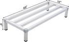 48  X 14  X 8  Aluminum Dunnage Rack 1000lbs Low Shelf For Off-floor Storage