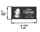 Custom Black Granite Grave Marker 12 x6      Personalized Flat Headstone