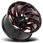 20x10  Off Road Monster Wheels M24 Gloss Black Candy Red Milled Rims  4 Pcs 