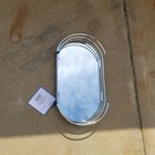 Oval Mirror Vanity Tray - Decorative Organizer For Bathroom And Bedroom   Chrome