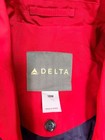 Vtg Lands End Delta Flight Attendant Coat Sz 18w Red Navy Removeable Liner Hood
